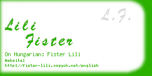 lili fister business card